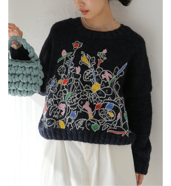 Mii / ミイ】 HAND KNITTED HAND EMBROIDERED PO:ニット|JOURNAL