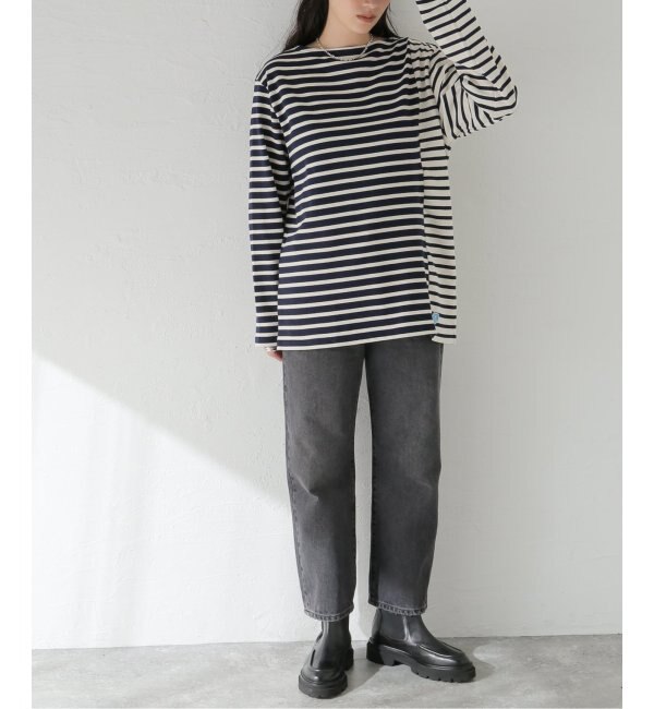 ORCIVAL/オーシバル】AC_HARLEQUIN BOAT NECK L/S P.O.：カットソー