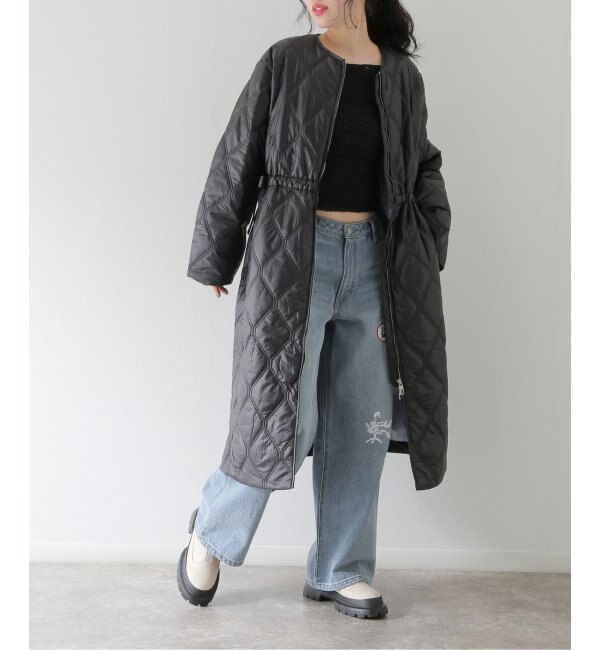 GANNI / ガニー】 Shiny Quilt Long Coat：キルトコート|JOURNAL