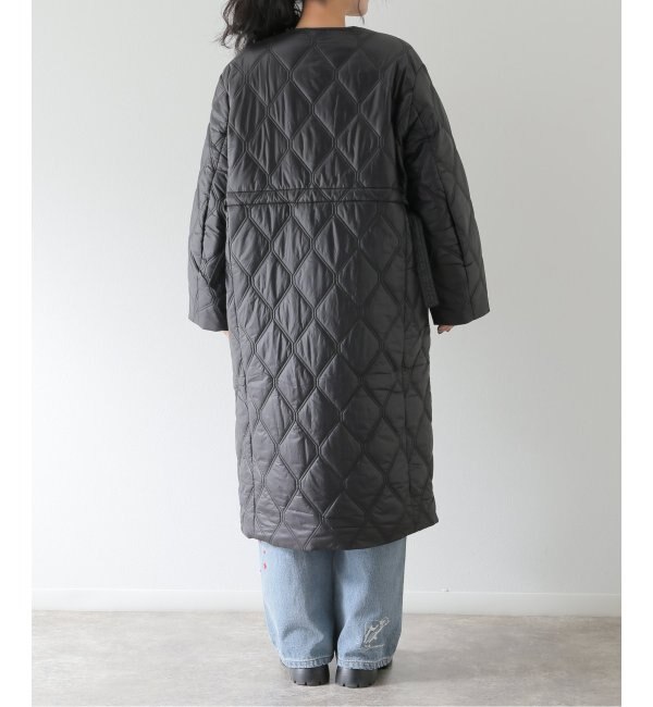 GANNI / ガニー】 Shiny Quilt Long Coat：キルトコート|JOURNAL