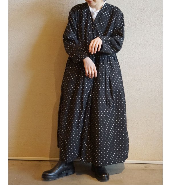 SOIL/ソイル】POPLIN DOT V-NECK DRESS|JOURNAL STANDARD(ジャーナル