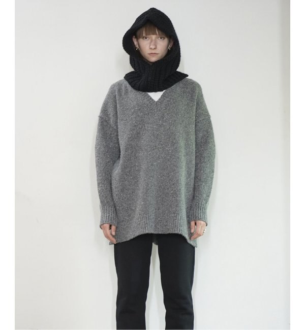 【CLANE/クラネ】OVER V NECK KNIT TOPS:ニット