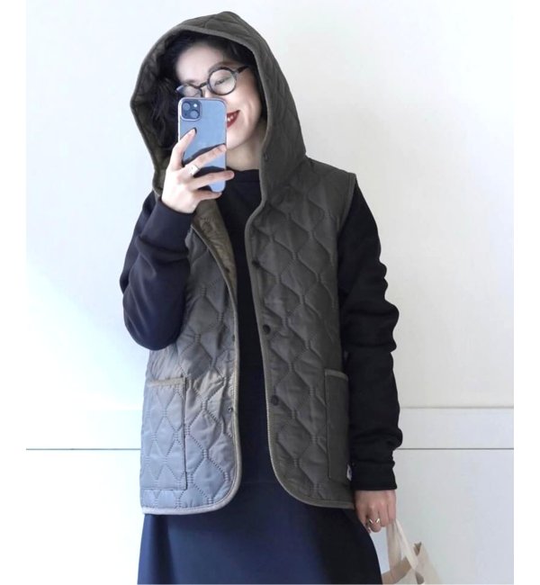 【ARMEN/アーメン】 HOODED QUILT VEST