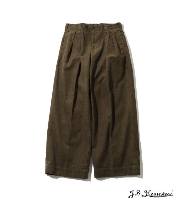 【J.S.Homestead】11W CORDUROY DEEP TUCK M52 TROUSERS