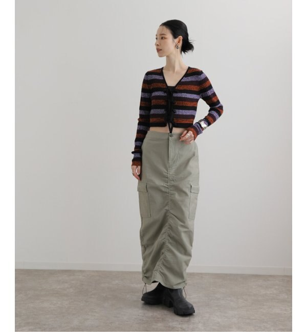 GANNI / ガニー】 Sprayed Merino Rib Cropped Cardiga：カーディガン