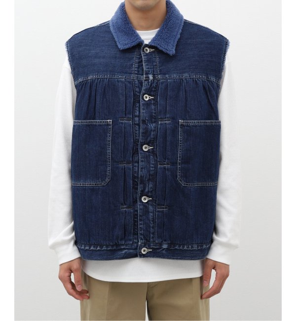 PORTER CLASSIC / ポータークラシック】STEINBECK DENIM BOA VEST