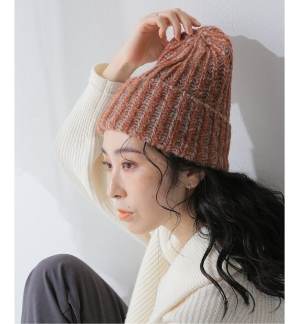 Santelli Francesca/サンテッリフランチェスカ】Mix Knit Cap：ニット