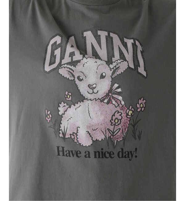 GANNI / ガニー】Future Heavy Jersey Lamb Short Sle：Tシャツ