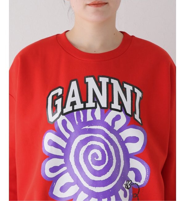 GANNI / ガニー】Isoli Mega Flower Oversized Sweats：裏起毛