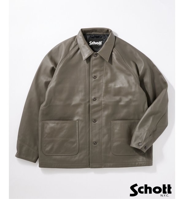 Schott / ショット】別注 レザーカバーオール|JOURNAL STANDARD