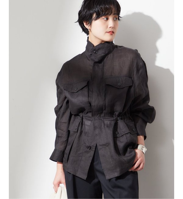 予約》【STUMBLY 】SHEER MILITARY JACKET：ミリタリー