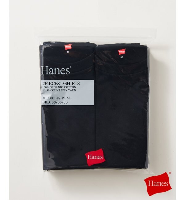 2枚セット”【HANES / ヘインズ】別注 2パックオーガニックコットンT