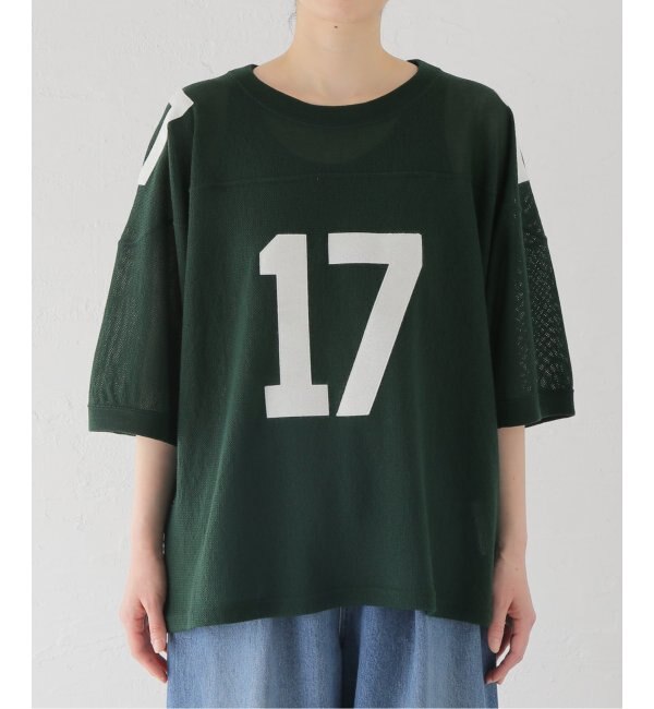 【INSCRIRE /アンスクリア】Mesh Football Tee：カットソー