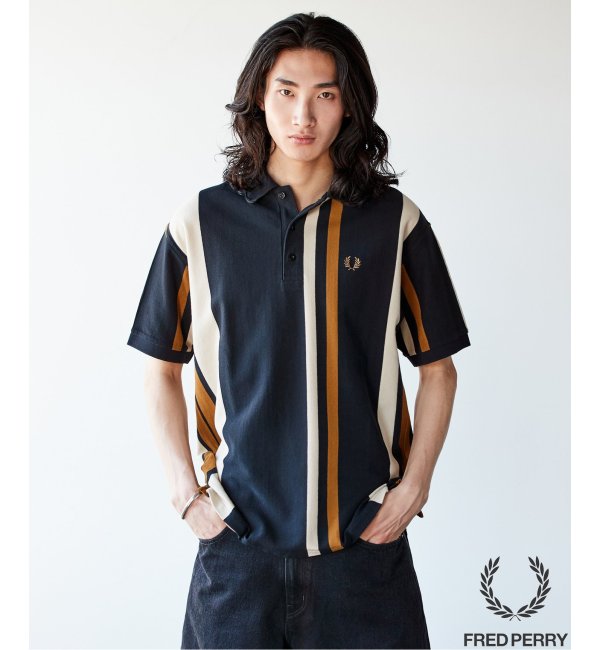 名作 新品未使用タグ付き【FRED PERRY】ストライプ半袖ポロシャツ ...