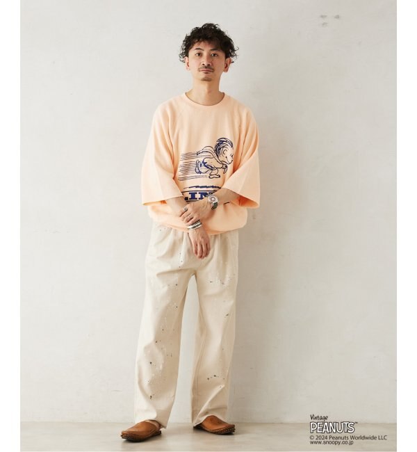 【PEANUTS × SPORTS WEAR by relume】別注 ハーフスリーブ スウェット