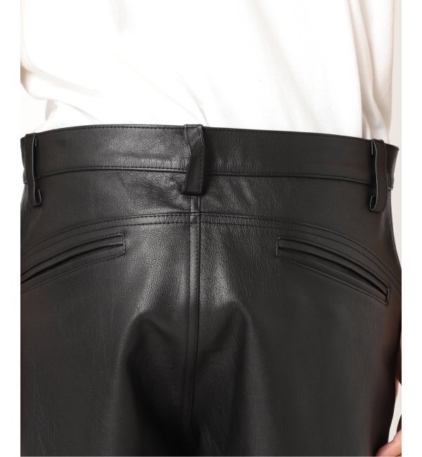《予約》バッファローレザー モトクロスパンツ JOURNAL STANDARD ジャーナル スタンダード パンツ その他のパンツ ブラック*[Rakuten Fashion]