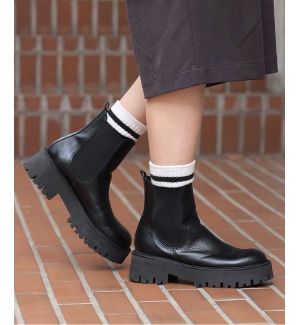 【ジャーナルスタンダード】【ENESS/エネス】Chelsea Short Boots:ブーツ ブラック 35