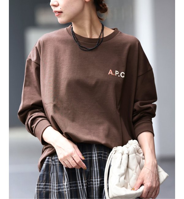 【ジャーナルスタンダード】《予約》【A.P.C./アー・ペー・セー】*RELUME L/S T-Shirt ブラウン フリー