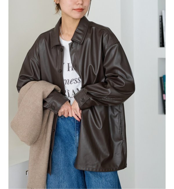 競売 フェイクレザーシャツブルゾン|JOURNAL STANDARD(ジャーナル ジャケット・アウター