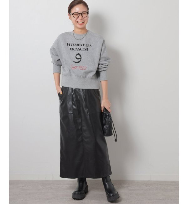 cityshop フェイクレザー　ロングツヤスカート