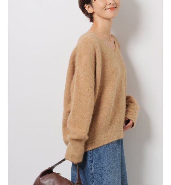 ヘアリーファーVネックプルオーバー
