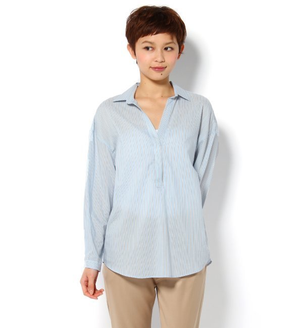 ストライプ スキッパーSH