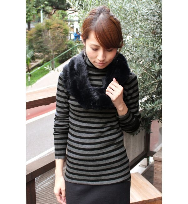 【VERY 11月号掲載】WASHABLE WOOL RIB タートルP/O