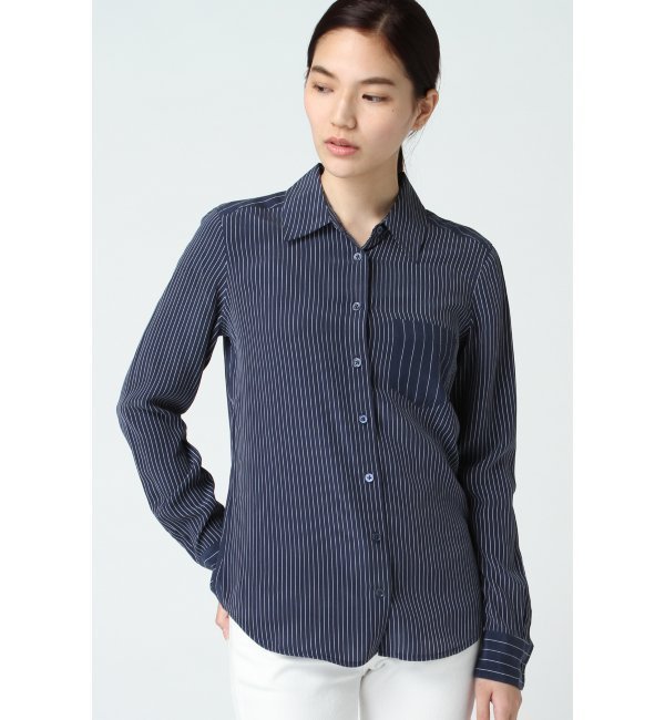 【スピック アンド スパン/Spick ＆ Span】 EQUIPMENT ピンストSH BrettwithContrast [送料無料]