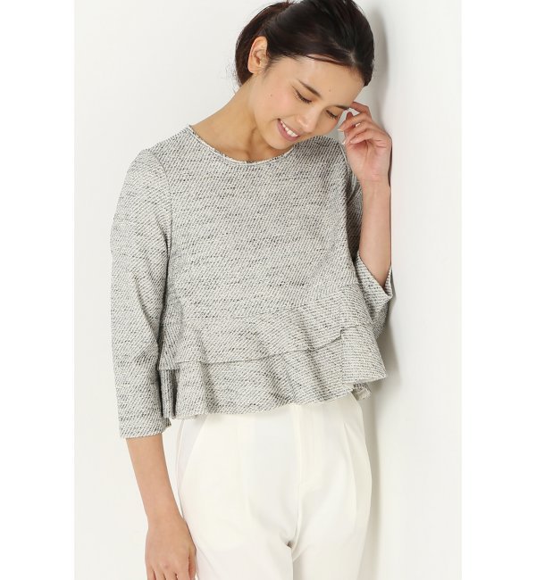 MIXツイードブラウス