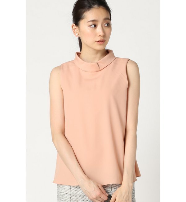 【スピック アンド スパン/Spick ＆ Span】 フレアシフォン ハイネックプルオーバー [送料無料]