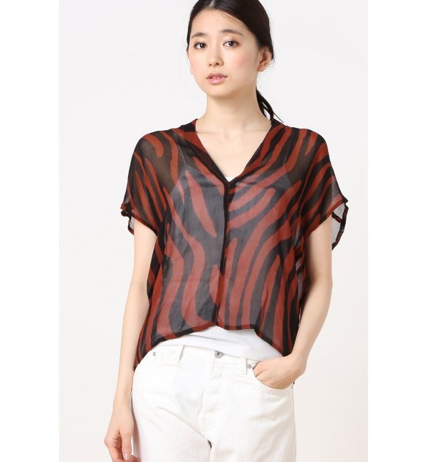 Ganni Zebra ブラウス