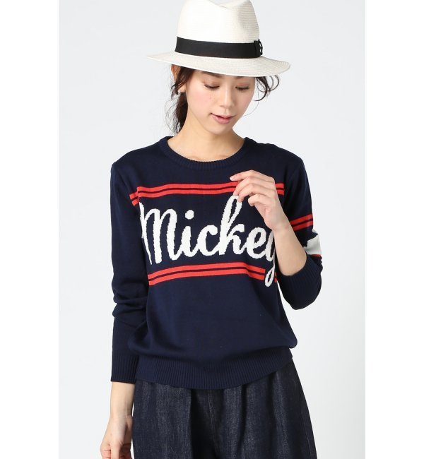 【スピック アンド スパン/Spick ＆ Span】 VOTEMAKENEWCLOTHES MickyLOGO KNIT [送料無料]