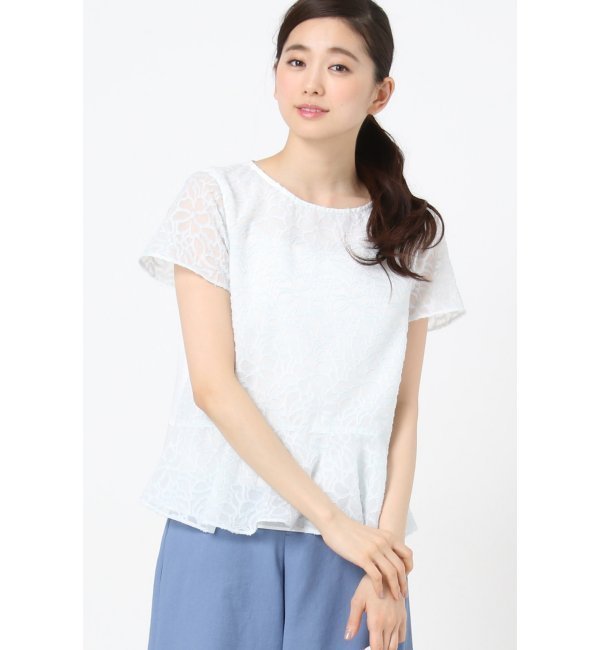 【スピック アンド スパン/Spick ＆ Span】 フラワーカットJQ ブラウス [送料無料]