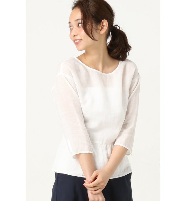 【スピック アンド スパン/Spick ＆ Span】 リネンリボン ブラウス [送料無料]