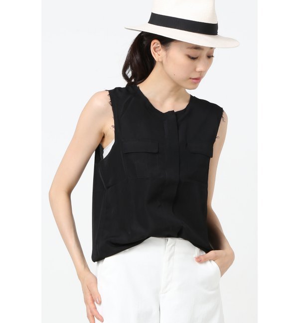 SHADES OF GREYスリーブレスZIP Vプルオーバー