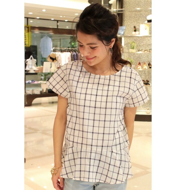 メンアサキュプラチェック プルオーバー