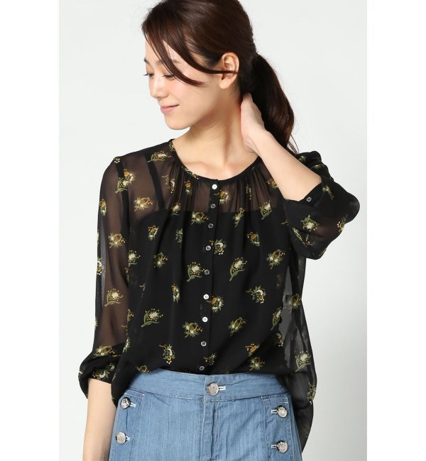 MASSCOB フラワープリントブラウス