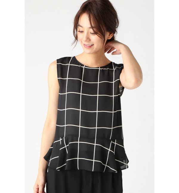 タッターソールプリントブラウス