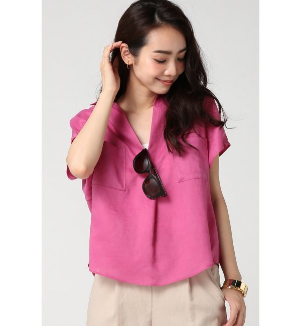 コンチネンタルリネン スキッパーブラウス