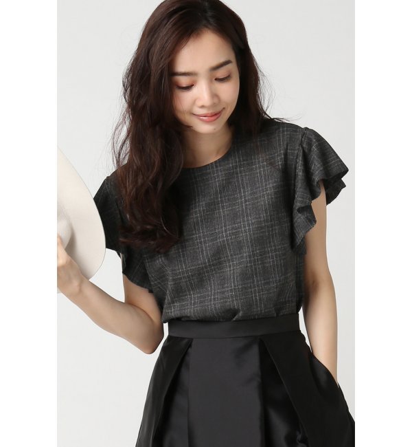 【SACRA 】グレンチェックブラウス