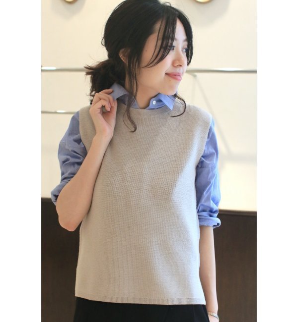 AMICO WASHABLE WOOL カタアゼ ベスト◆