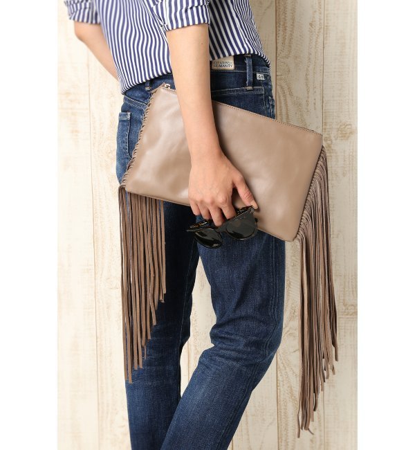 【スピック アンド スパン/Spick ＆ Span】 【MONSERAT DE LUCCA】フリンジクラッチ [送料無料]