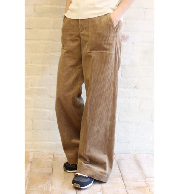 【スピック アンド スパン/Spick ＆ Span】 コーデュロイ ワイドストレートパンツ◆ [送料無料]