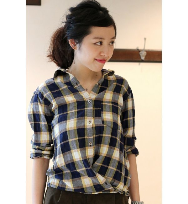 【スピック アンド スパン/Spick ＆ Span】 ビエラサッカーチェック 2way シャツ◆ [送料無料]
