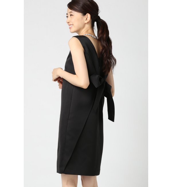 LeclairサテンバックリボンDress
