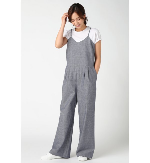 【スピック アンド スパン/Spick ＆ Span】 APIECE APARTシャンブレージャンプスーツ [送料無料]