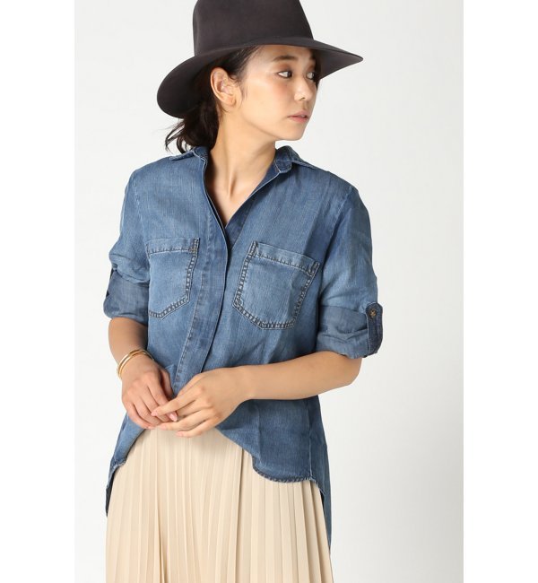 【スピック アンド スパン/Spick ＆ Span】 【bella dahl】デニムBackスリットSHIRT [送料無料]