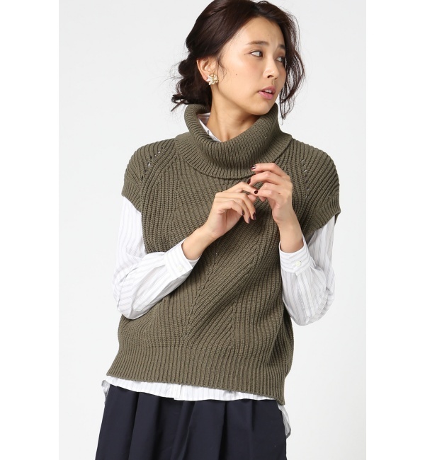 【スピック アンド スパン/Spick ＆ Span】 C/Nyストレッチ カシュクールシャツ [送料無料]