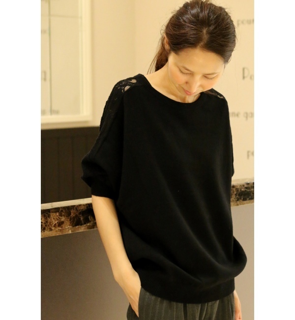 【スピック アンド スパン/Spick ＆ Span】 【Leclair】レーススリーブTOPS [送料無料]