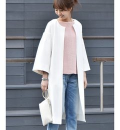 【スピック＆スパン/Spick ＆ Span】 「L'eclair」ソデタッキング belted coat◆ [送料無料]